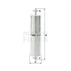 MANN фильтр топливный AUDI Q5 (8R) 2.0-3.0TDI 08- / 8R0127400 (штуцера d1=7, d2=10, см. крепления фи